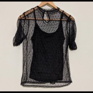 Velvet Torch LA Tank with Mesh Overlay XL